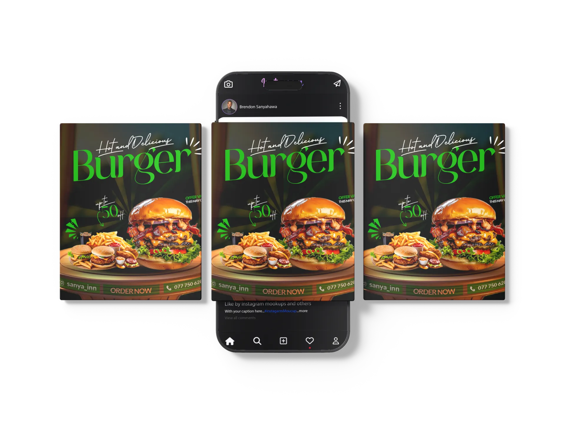 Burger Promotional Poster graphic design