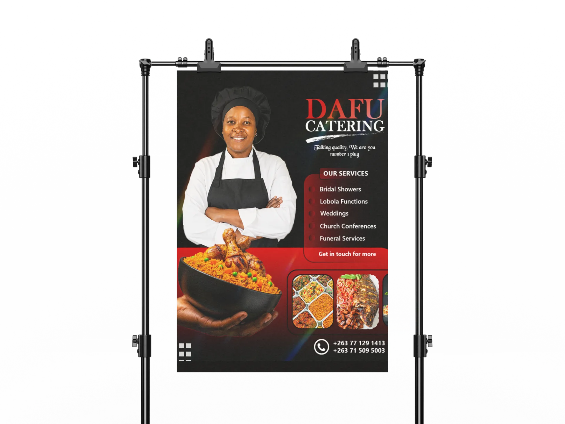 Dafu Catering Flier graphic design